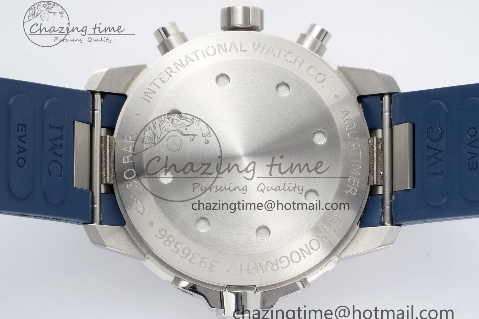 MIROTIME 0206 Attractive Aquatimer Chrono SS RSF 1:1 Best Edition Blue Dial on Blue Rubber Strap A 7056